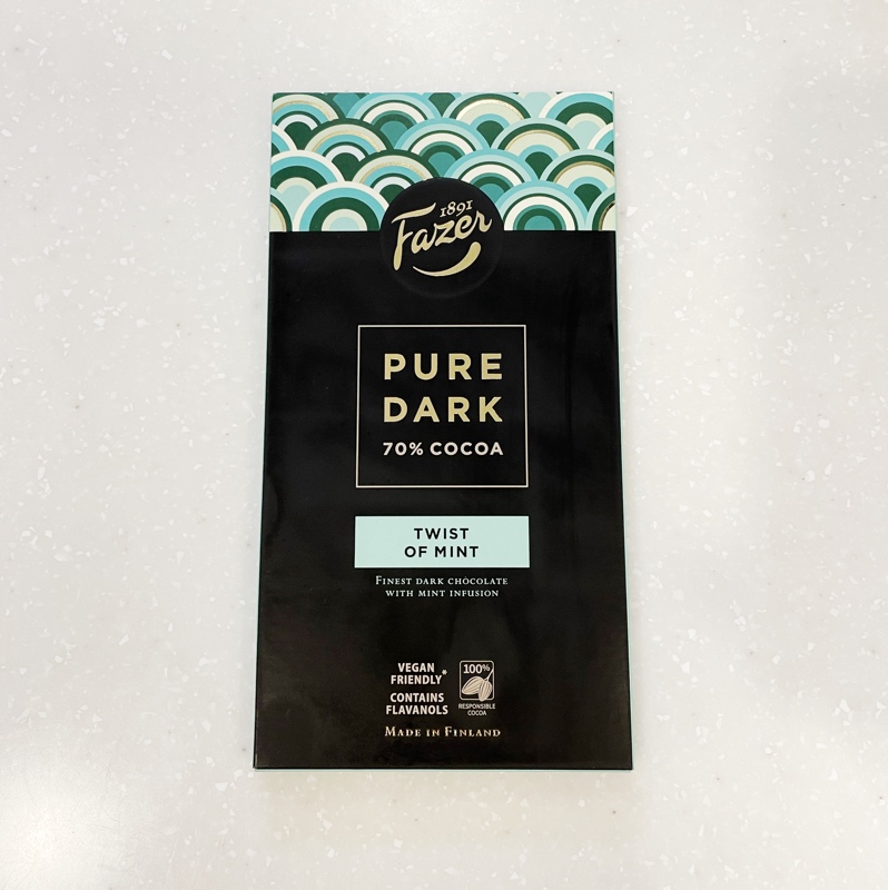 Fazer Pure Dark 70 % cocoa – Twist of Mint