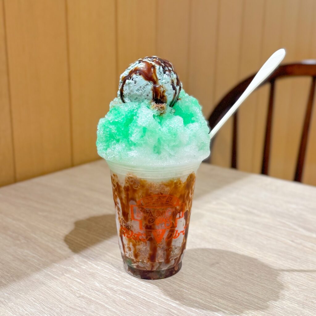 かき氷 チョコミント